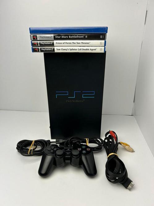 PS2 Bundel met games, Consoles de jeu & Jeux vidéo, Consoles de jeu | Sony PlayStation 2, Utilisé, Noir, Avec jeux, Enlèvement ou Envoi
