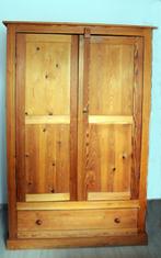 Houten kleerkast met 2 deuren en 1 schuif, Maison & Meubles, 100 à 150 cm, Autres essences de bois, Avec tiroir(s), 150 à 200 cm