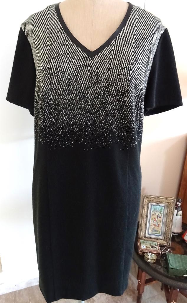 Als nieuw: jurk topmerk Gerry Weber maat 48 D, Kleding | Dames, Grote Maten, Zo goed als nieuw, Jurk, Zwart, Ophalen of Verzenden