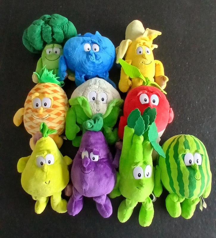 Pluche Vitaminis  groentjes en fruit, Kinderen en Baby's, Speelgoed | Knuffels en Pluche, Zo goed als nieuw, Overige typen, Ophalen of Verzenden