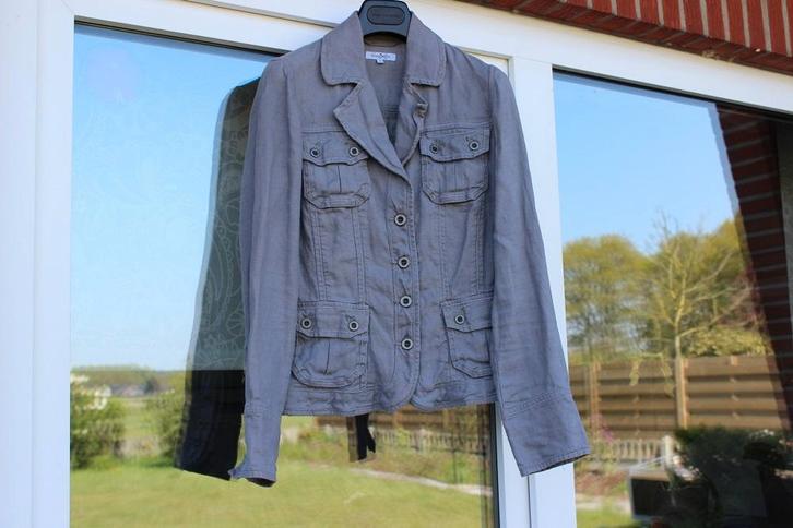 Jacket van JBC, Kleding | Dames, Jassen | Zomer, Gedragen, Maat 38/40 (M), Grijs, Ophalen of Verzenden
