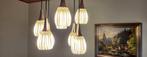 2 jaren 70 lusters, zeer goede staat..., Huis en Inrichting, Lampen | Hanglampen, Zo goed als nieuw, 50 tot 75 cm, Ophalen, Glas