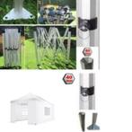 Extreem Sterke HEXAGON Easy Up Pop-Up Vouwtent 4.5x3m. Wit, Caravans en Kamperen, Ophalen of Verzenden, Nieuw