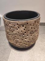 Houtlook bloempot als nieuw., Tuin en Terras, Bloempotten, Ophalen