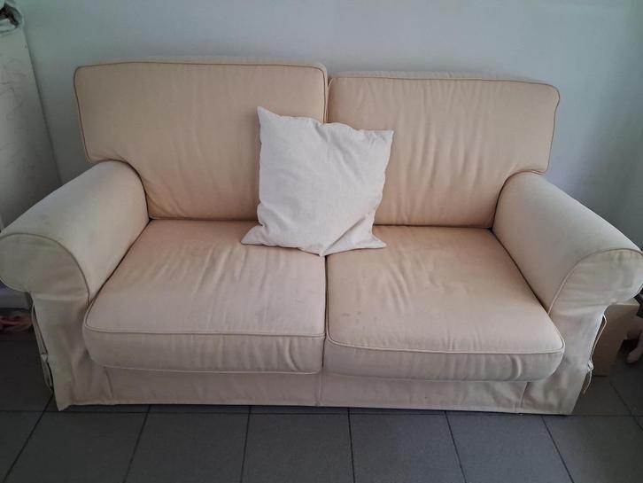 Zetels, Huis en Inrichting, Zetels | Zetels, Gebruikt, Rechte bank, Vierpersoons of meer, Stof, Ophalen