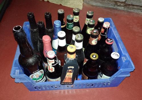 18 vervallen bierflesjes met inhoud + 4 lege flesjes, Verzamelen, Biermerken, Nieuw, Flesje(s), Overige merken, Ophalen
