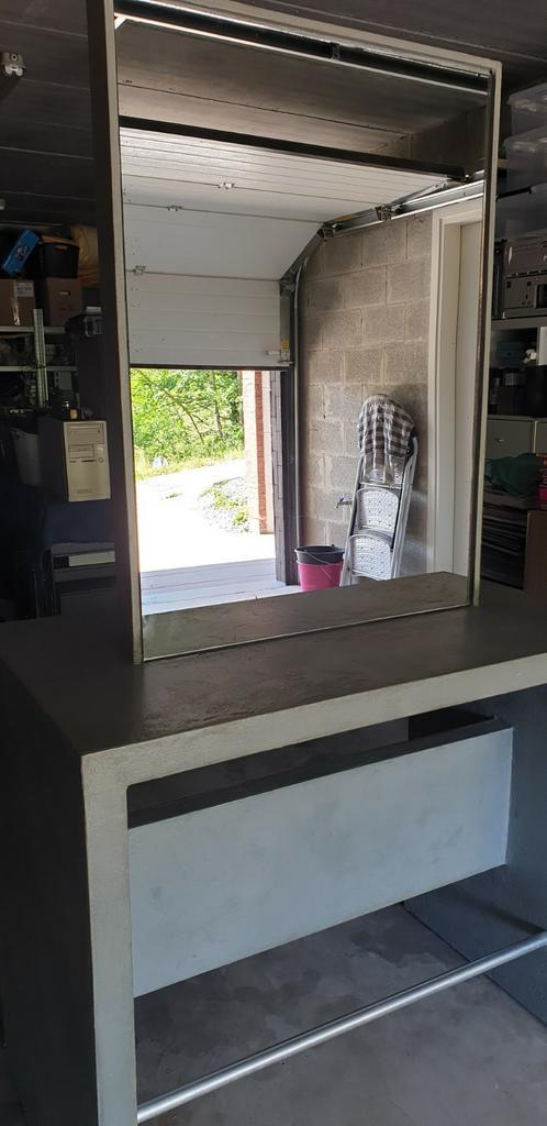 Pro kaptafel met dubbele spiegel, Huis en Inrichting, Tafels | Kaptafels, Gebruikt, Ophalen