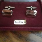 manchet knopen, Handtassen en Accessoires, Manchetknopen, Ophalen of Verzenden, Goud, Verguld