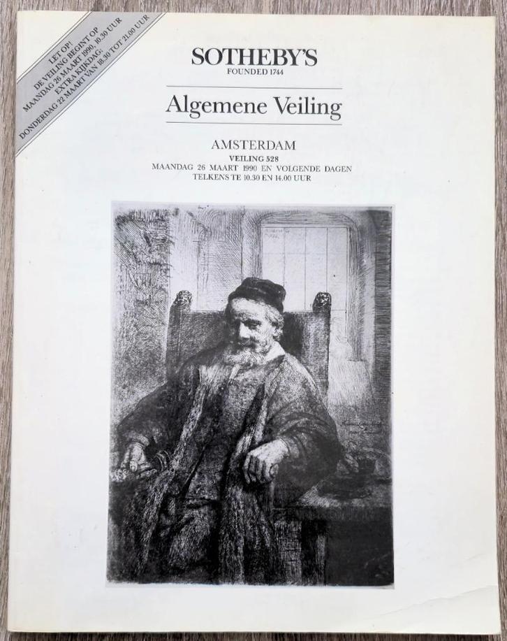 Sotheby’s Algemene Veiling. Amsterdam Veiling 528 - 1990, Boeken, Kunst en Cultuur | Beeldend, Gelezen, Ophalen of Verzenden