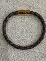Bracelet Louis Vuitton cordon marron/noir – Neuf, Neuf, Enlèvement ou Envoi, Avec strass, Or