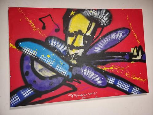 (Herman Brood) sur une grande toile Fabian Avec certificat A, Antiquités & Art, Art | Peinture | Classique, Enlèvement ou Envoi