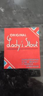 Oud bieretiket lady's stout br. ST. ANTONIUS BOOISCHOT, Verzamelen, Ophalen of Verzenden, Zo goed als nieuw