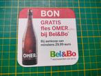 biervilt Bel&Bo Omer reclame gratis onderlegger bier 9x9 *, Ophalen of Verzenden, Nieuw