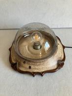 Pan Leuchten vintage fatlava wandlamp keramiek en bubbelglas, Ophalen of Verzenden, Gebruikt, Glas