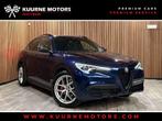 Alfa Romeo Stelvio 2.2 JTD AT8 Alu20"/Acc/Leder/Cam/Gps *1j, Auto's, Alfa Romeo, Automaat, Gebruikt, 4 cilinders, Blauw