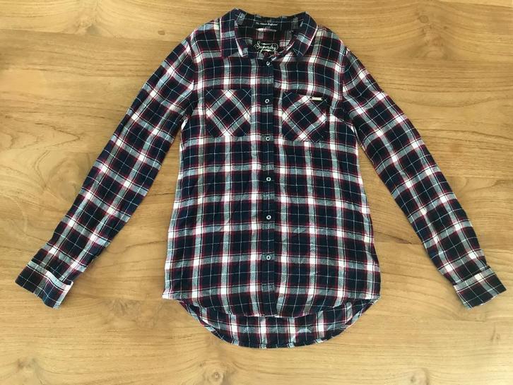 Hemd met ruitjespatroon, Kleding | Dames, Blouses en Tunieken, Zo goed als nieuw, Maat 36 (S), Overige kleuren, Ophalen of Verzenden