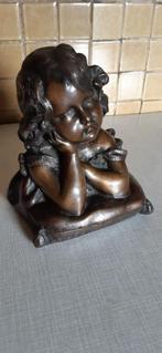 BUSTE  ENFANT  EN  BRONZE, Ophalen of Verzenden, Brons