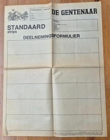 Nero oud deelnemingsformulier Standaard Marc Sleen beschikbaar voor biedingen