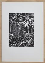 Houtsnede Frans Masereel: Kapitalisme en industrialisering, Antiquités & Art, Art | Eaux-fortes & Gravures, Envoi