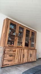 Grote teak buffetkast hout / vitrinekast, Ophalen
