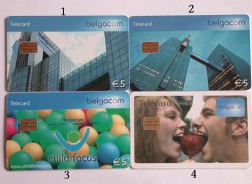 Telefoonkaarten Belgacom Kp 1 (4 stuks) beschikbaar voor biedingen
