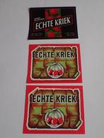 bieretiket Echte Kriek verhaeghe Vichte, Ophalen of Verzenden, Zo goed als nieuw, Overige typen, Overige merken