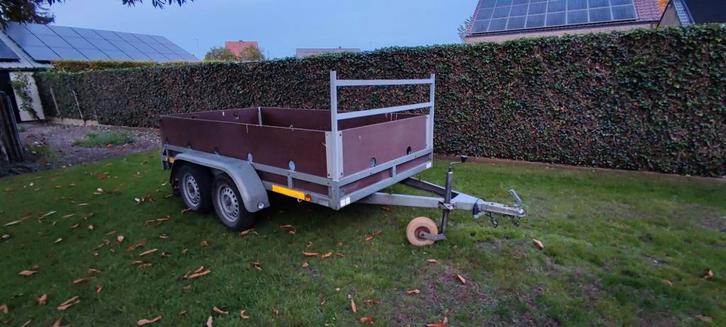 Dubbelasser  transporter/bakwagen., Auto diversen, Aanhangers en Bagagewagens, Zo goed als nieuw, Ophalen