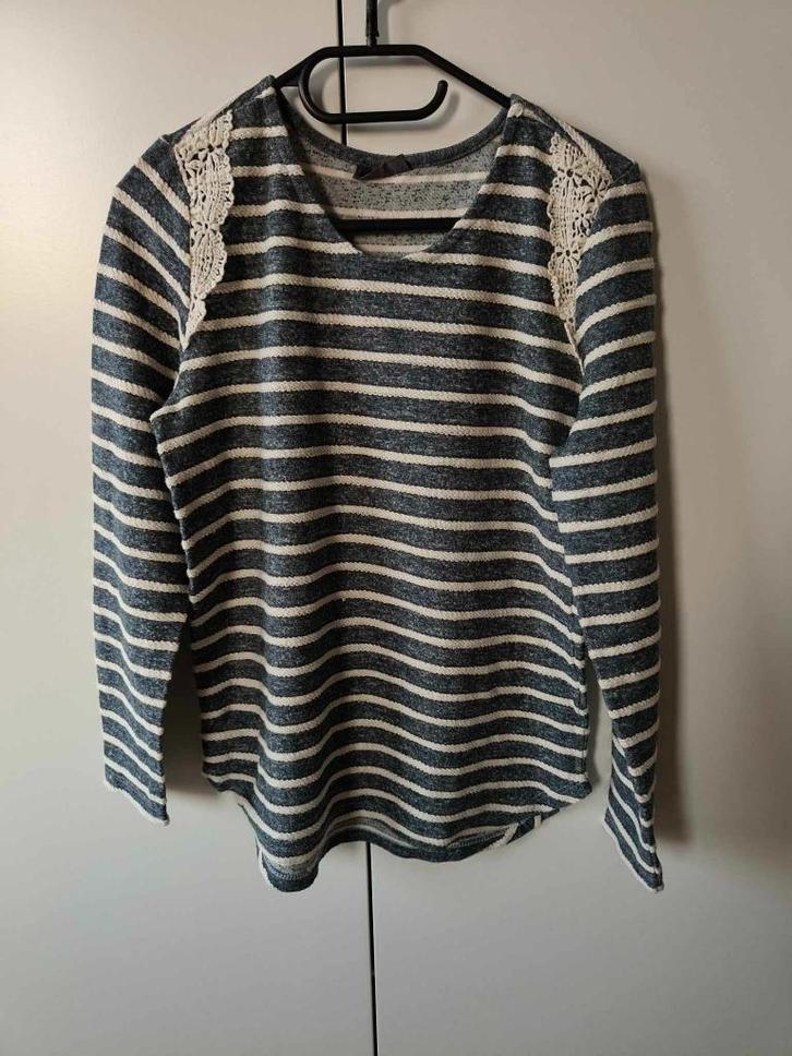 blauw met wit gestreept truitje, Kleding | Dames, Truien en Vesten, Zo goed als nieuw, Maat 34 (XS) of kleiner, Blauw, Ophalen of Verzenden