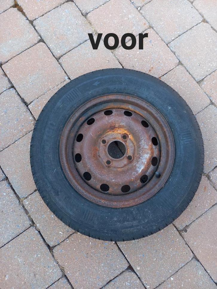Opmaak van stalen velgen en aanhangwagen verlichting, Auto diversen, Aanhangwagen-onderdelen, Zo goed als nieuw, Ophalen