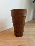 Massief eiken paraplubak | mid-century - japandi design, Ophalen, Gebruikt, Hout