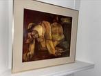 Permeke (poster) in verguld kader, Antiek en Kunst, Ophalen