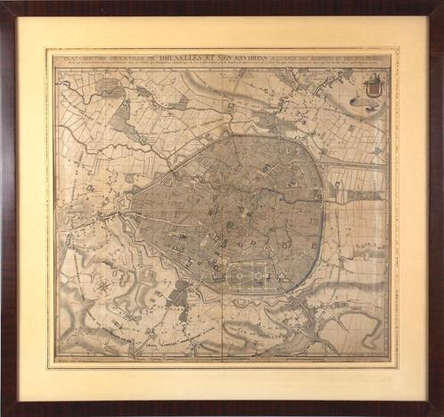 Kaart van Brussel uit 1812 Jacowick, Antiek en Kunst, Antiek | Schoolplaten, Geschiedenis, Ophalen
