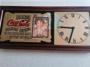 Miroir Coca-Cola original avec horloge 