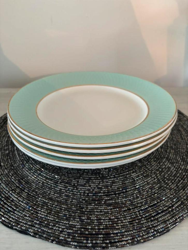 Lot de 4 assiettes Moulin des loups pour les cafés Gilbert, Antiek en Kunst, Antiek | Servies los, Ophalen