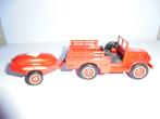 DODGE 4X4 BRANDWEERMAN MET SOLIDO AANHANGWAGEN, Hobby en Vrije tijd, Modelauto's | 1:43, Ophalen of Verzenden, Zo goed als nieuw