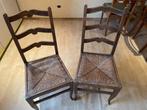 2 chaises anciennes assise paille, Maison & Meubles, Chaises, Comme neuf, Autres matériaux, Brun, Enlèvement