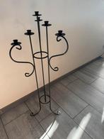 Zwart metalen kandelaar met meerdere armen, Huis en Inrichting, Ophalen, Zo goed als nieuw