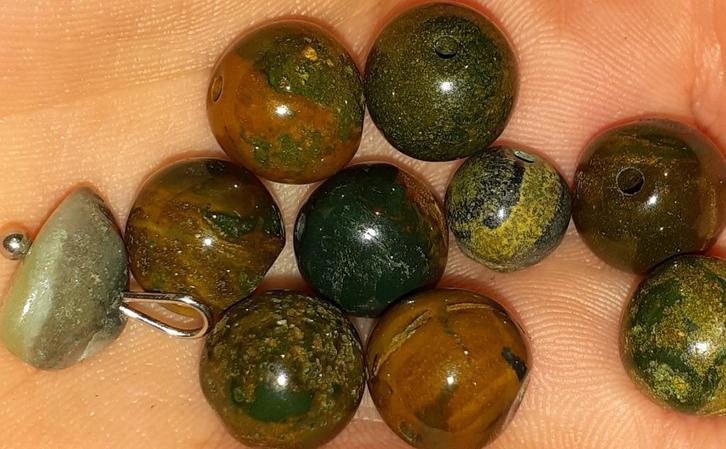 lot kralen oceaan jaspis 6-10mm +- 40, Hobby en Vrije tijd, Kralen en Sieraden maken, Nieuw, Kraal, Verzenden