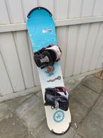 Snowboard kind 117 CM met flow bindingen, Ophalen of Verzenden, Gebruikt, Bindingen