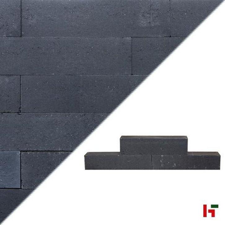 Koopje 120 Patioblok stapelblok  blok strak antraciet, Tuin en Terras, Bielzen en Borduren, Nieuw, Blok, Beton, Minder dan 25 cm