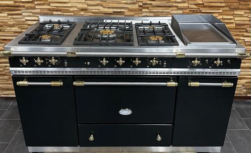 🔥Luxe Lacanche Fornuis 150cm Zwart Messing 3 Ovens 5 Pitten, Elektronische apparatuur, Fornuizen, Zo goed als nieuw, Vrijstaand