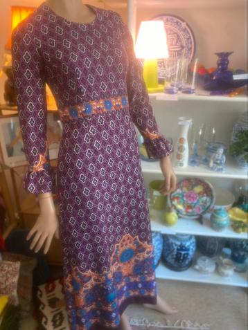 Betty Barclay vintage maxi jurk in zuivere scheerwol (S/36)