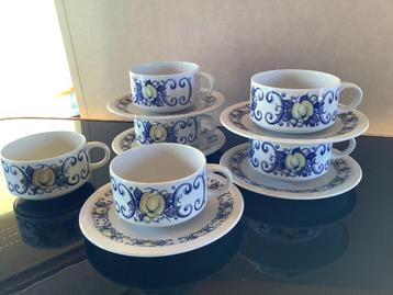CADIZ villery&boch 6 sachets de thé et 5 soucoupes, Enlèvement ou Envoi