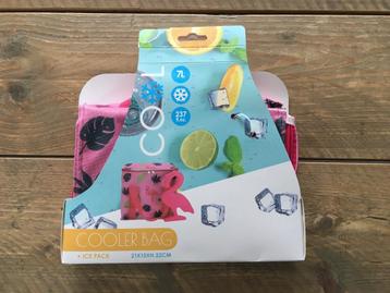 Koeltas / cooler bag met koelblok thema flamingo (NIEUW) beschikbaar voor biedingen