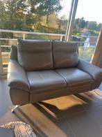 Lederen 3 en 2 zit sofa, Huis en Inrichting, Ophalen, Gebruikt, Vierpersoons of meer, Rechte bank