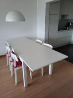 BJURSTA uitschuifbare eettafel + 4x SIGURD stoelen IKEA, Huis en Inrichting, Ophalen, Gebruikt