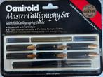 Vintage calligraphy set met 22 kt plated gold, Overige merken, Overige typen, Met doosje, Ophalen of Verzenden