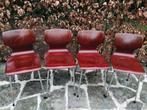 Set van 4 vintage Pagwood stoelen 1960 in excellente staat, Huis en Inrichting, Stoelen, Ophalen, Bruin, Vintage, Zo goed als nieuw