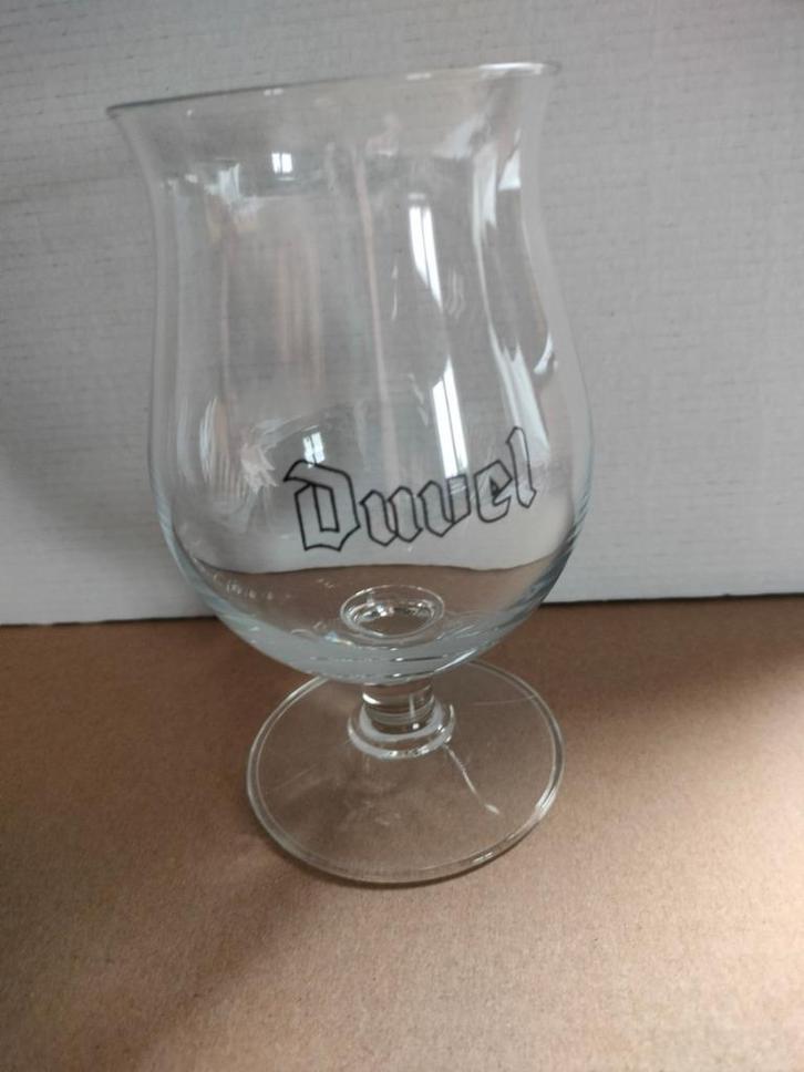 Duvel glas zwarte letters, Verzamelen, Biermerken, Zo goed als nieuw, Glas of Glazen, Duvel, Ophalen of Verzenden