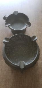 2 tinnen asbakken., Antiek en Kunst, Ophalen of Verzenden